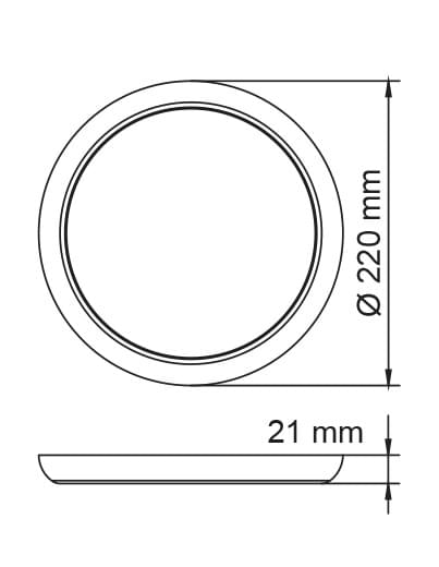 FRISBEE SL2104TC - 8W/25W OYSTER LIGHT