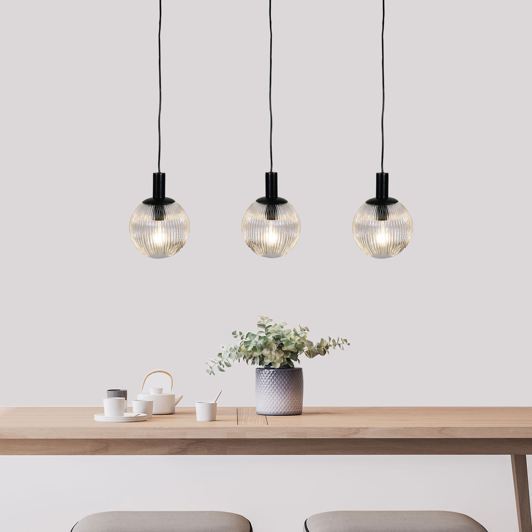 LEGARNO TRILIGHT 3 Light Clear Glass Pendant Pendant
