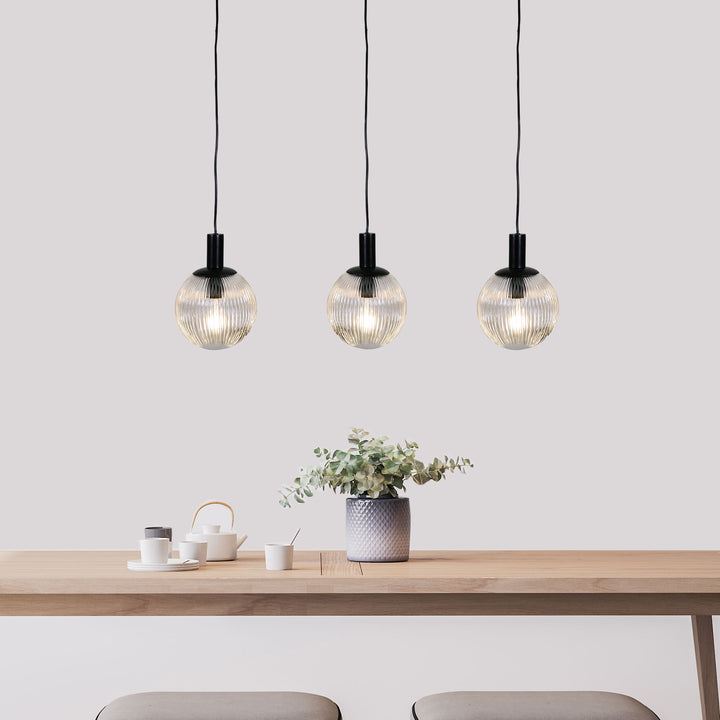 LEGARNO TRILIGHT 3 Light Clear Glass Pendant Pendant
