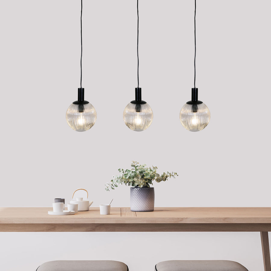 LEGARNO TRILIGHT 3 Light Clear Glass Pendant Pendant