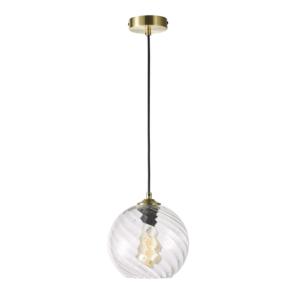TWIST.20 Single Clear Glass Pendant Pendant
