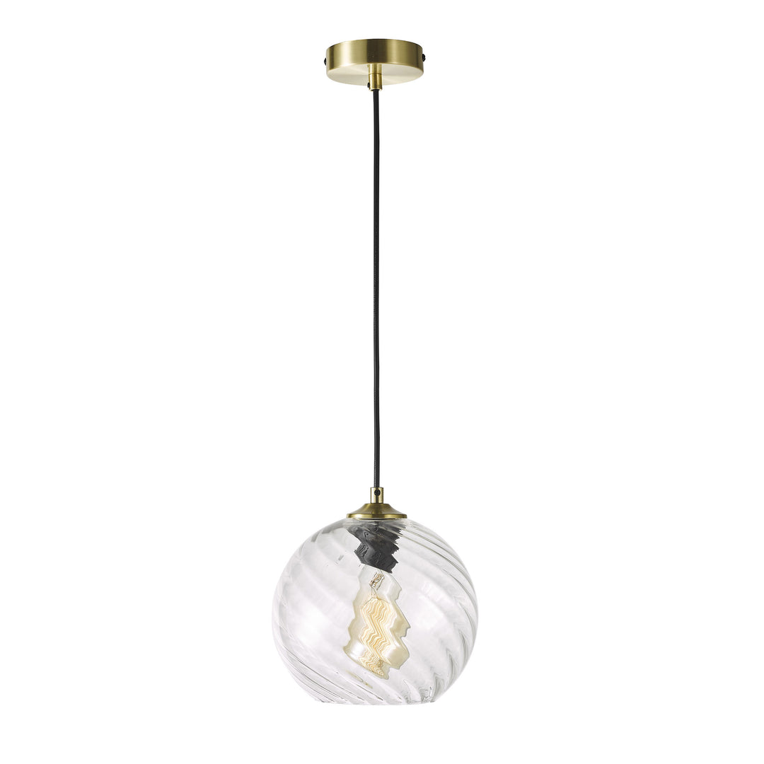 TWIST.20 Single Clear Glass Pendant Pendant
