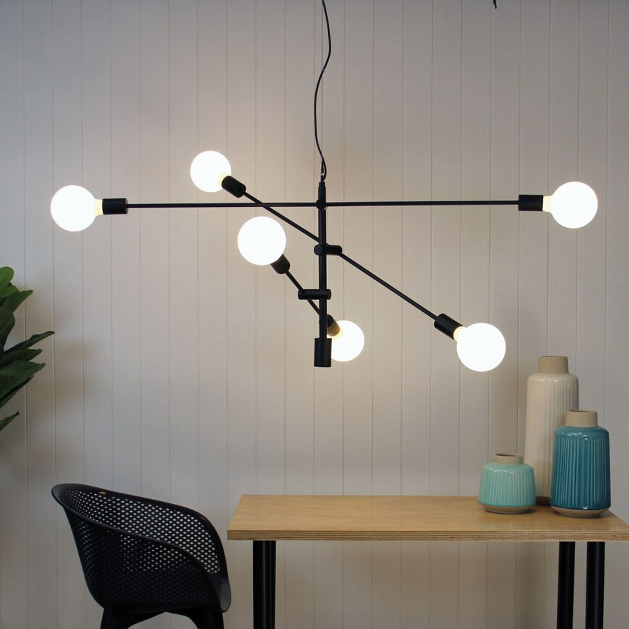 CHELSEA.120 Black Large Contemporary Pendant Pendant