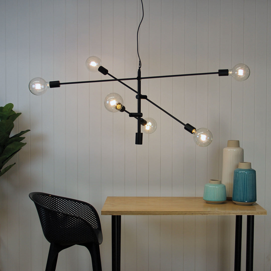 CHELSEA.120 Black Large Contemporary Pendant Pendant