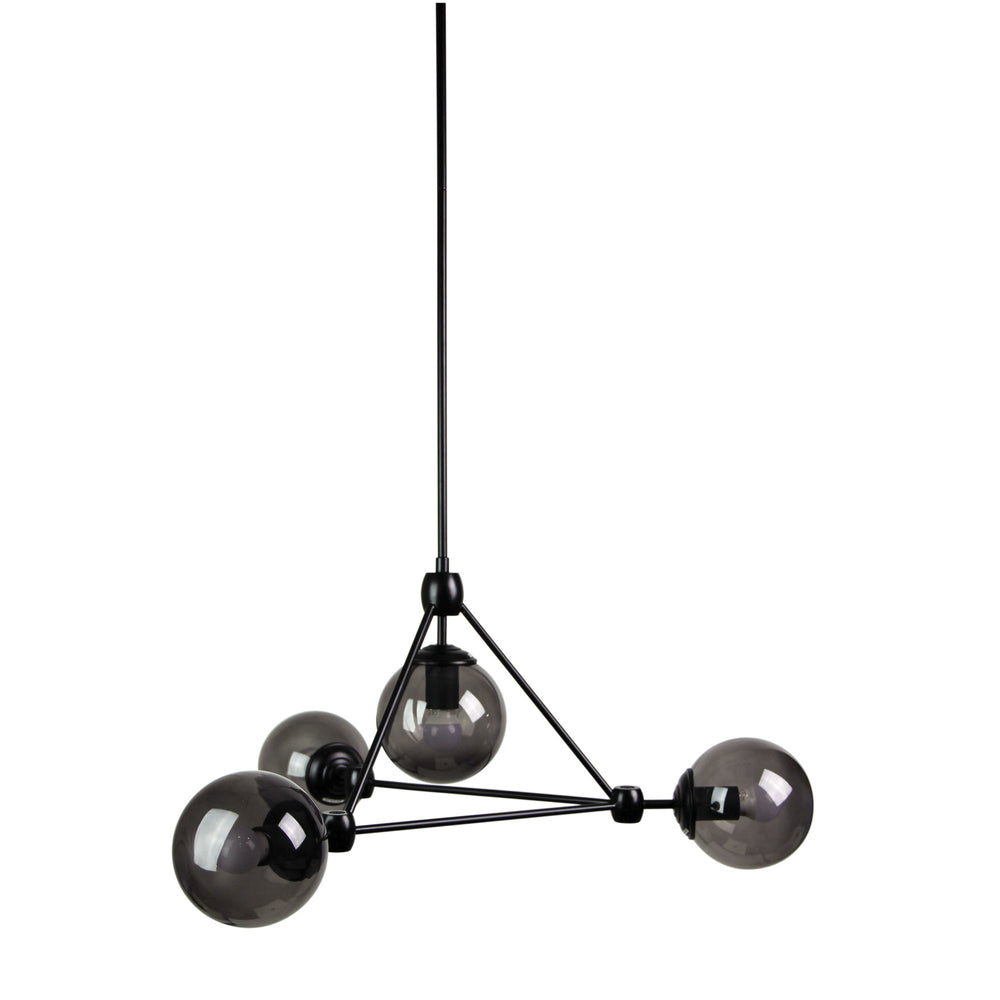 LUNAR 4 80cm Satellite Inspired Pendant Smoked Glass Pendant