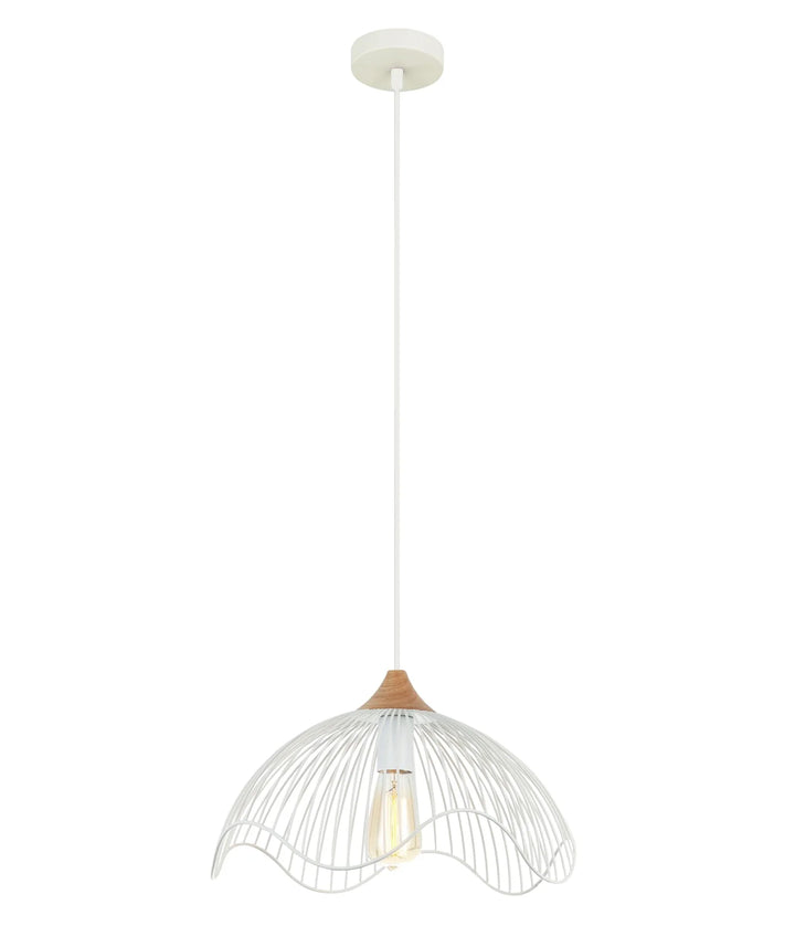 SPIAGGIA: Dome Shape & Wavy Edge Pendant Lights White pendant