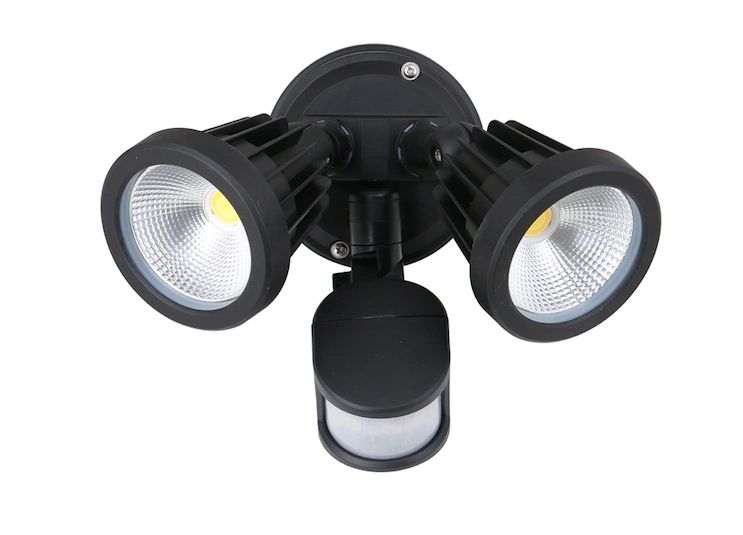 PHL4262 ZIP IP65 TRI-COLOUR BLACK Flood and Sensor light