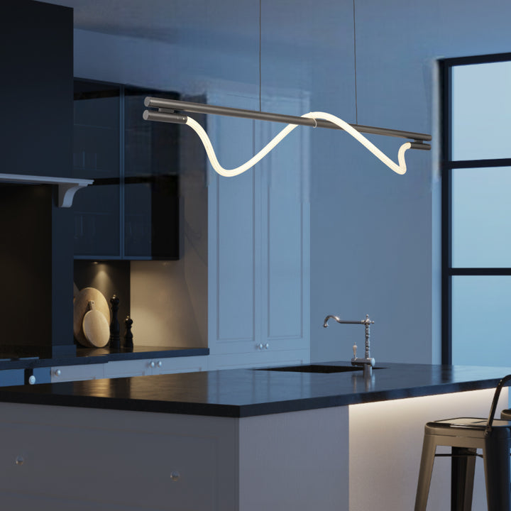 TAFT 120CM PENDANT- Gun Metal Pendant
