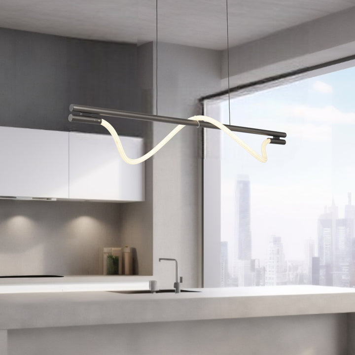 TAFT 120CM PENDANT- Gun Metal Pendant