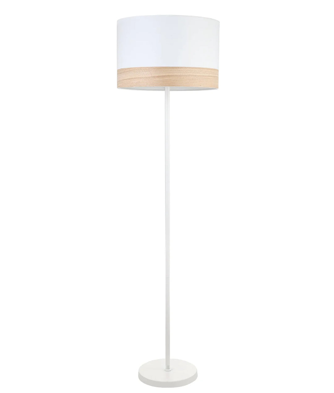 TAMBURA: Scandinavian Large Round Drum Shape Floor Lamps White Floor Lamp