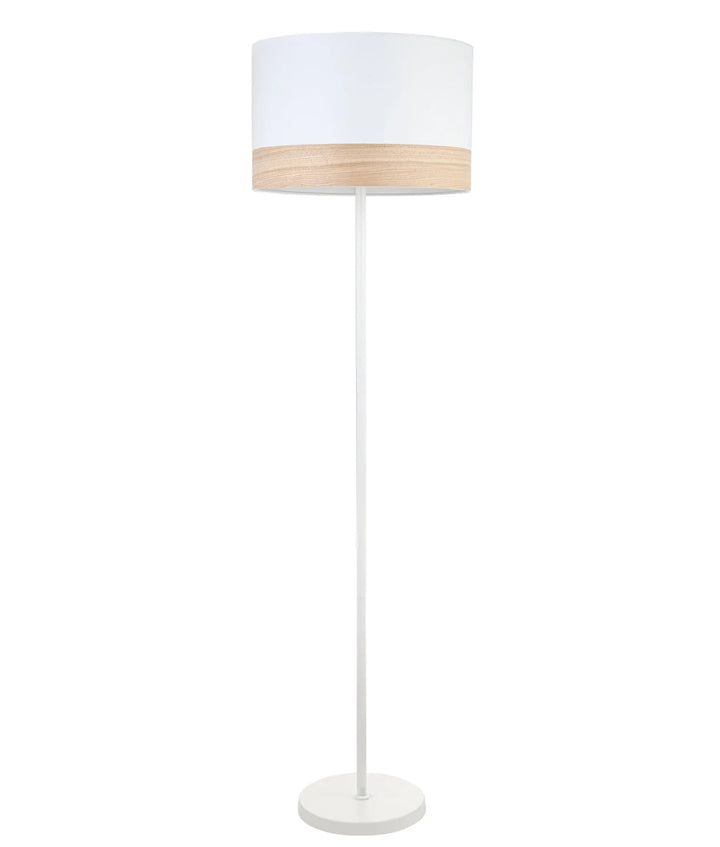 TAMBURA: Scandinavian Large Round Drum Shape Floor Lamps White Floor Lamp