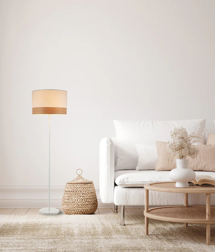 TAMBURA: Scandinavian Large Round Drum Shape Floor Lamps Floor Lamp