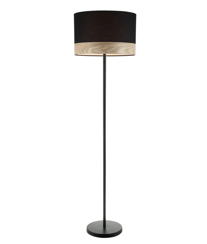 TAMBURA: Scandinavian Large Round Drum Shape Floor Lamps Black Floor Lamp