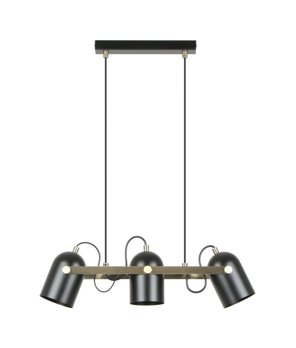 TAZZA: Interior Ellipse Shade with Antique Brass Hardware Pendant Light Pendant