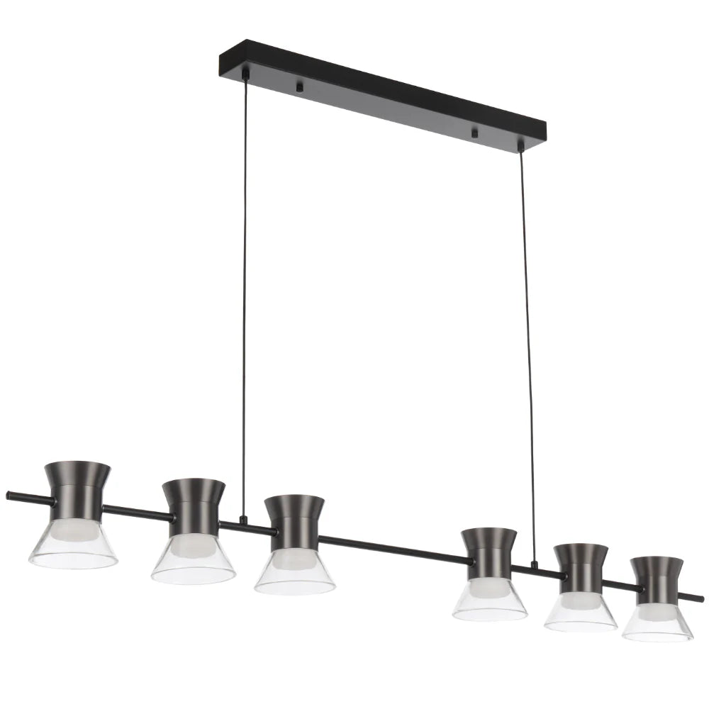 TIPICO 6 LIGHT PENDANT Gun Metal Pendant