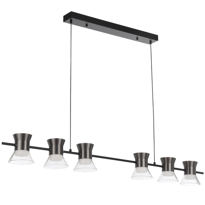 TIPICO 6 LIGHT PENDANT Gun Metal Pendant