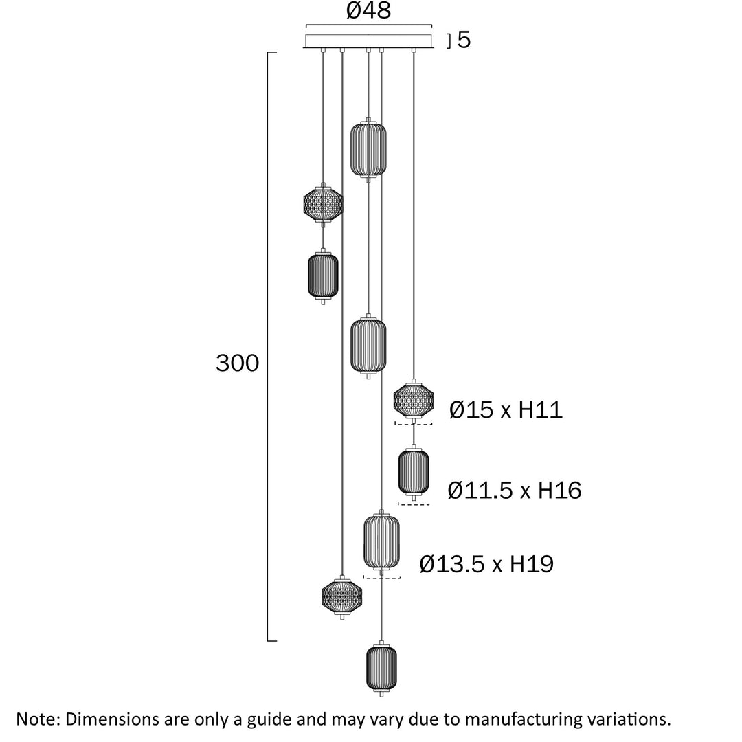 TORSO 9 LIGHT PENDANT Pendant