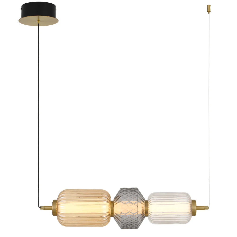 TORSO 3 LIGHT PENDANT Brass Pendant