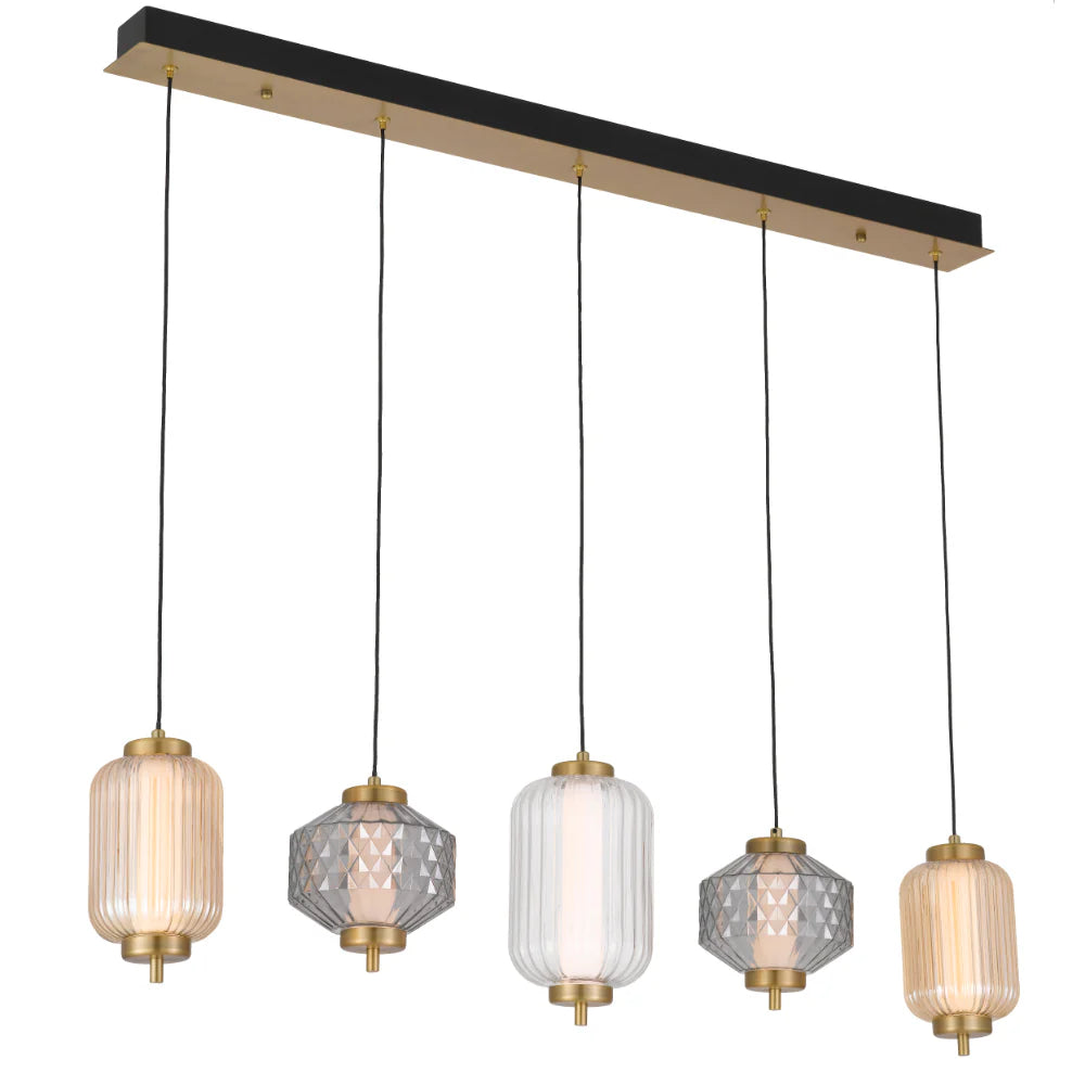 TORSO 5 LIGHT BAR PENDANT Brass Pendant