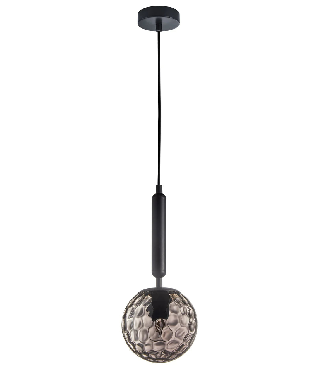 TRATTINO: Interior Bronze Amber / Smokey Black Spherical Glass Pendant Lights Smokey Black Pendant