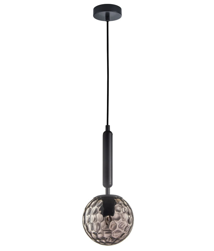 TRATTINO: Interior Bronze Amber / Smokey Black Spherical Glass Pendant Lights Smokey Black Pendant