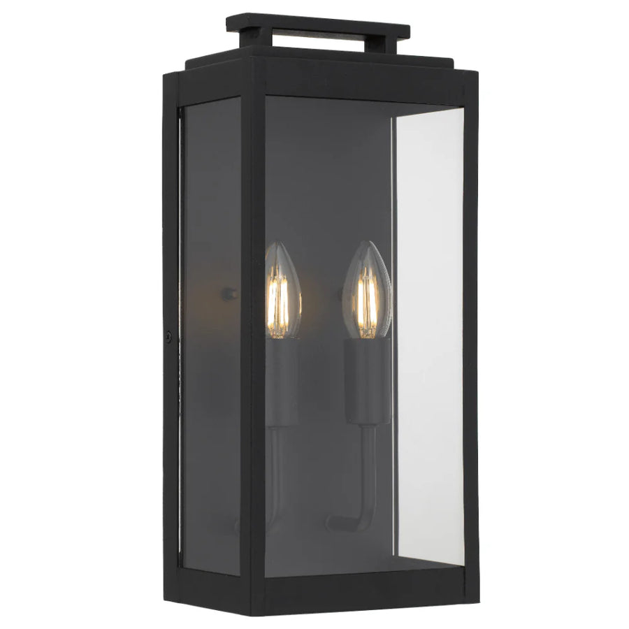 TRUMAN 2 LIGHT EXTERIOR WALL LIGHT Black WALL LIGHT