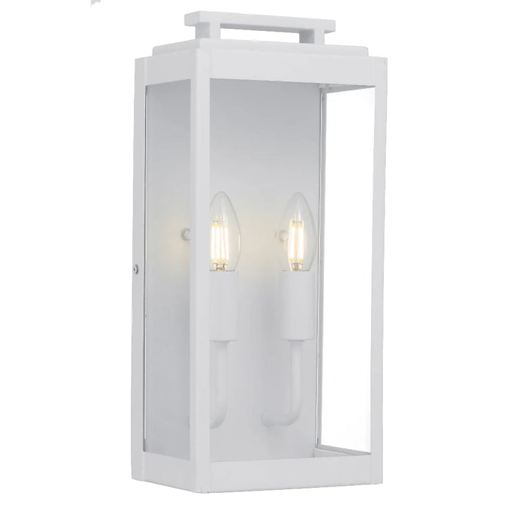 TRUMAN 2 LIGHT EXTERIOR WALL LIGHT White WALL LIGHT