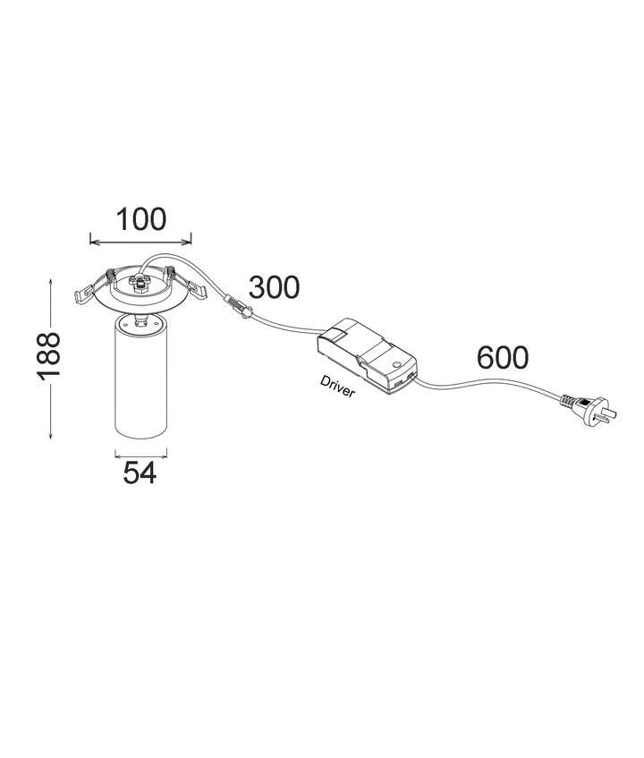 TUBO: LED Recessed Tri-CCT Tiltable & Rotatable Spot Downlights (Cut out: 70-90mm) Spotlight