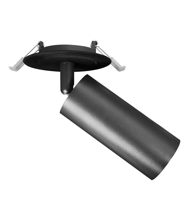 TUBO: LED Recessed Tri-CCT Tiltable & Rotatable Spot Downlights (Cut out: 70-90mm) Black Spotlight