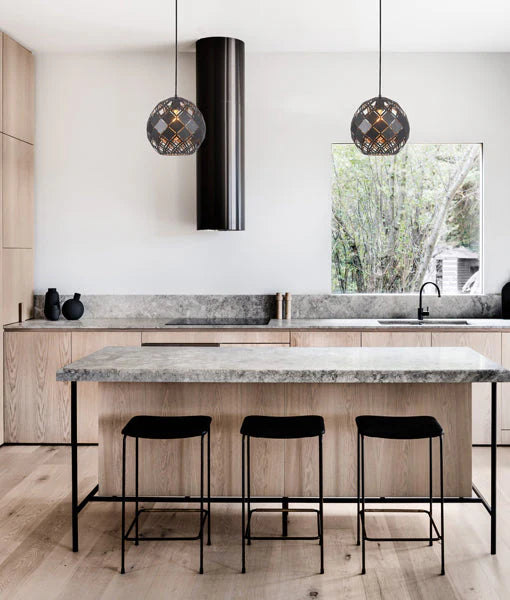 TUILE: Interior Small/Large Embossed Tiled Iron Wine Glass Shape Pendant Lights Pendant
