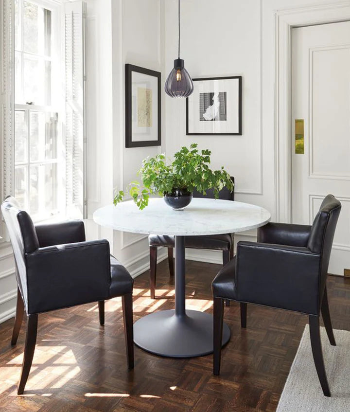 TULIP: Interior Bronze Amber / Smokey Black Wine Glass Ribbed Pendant Lights Pendant