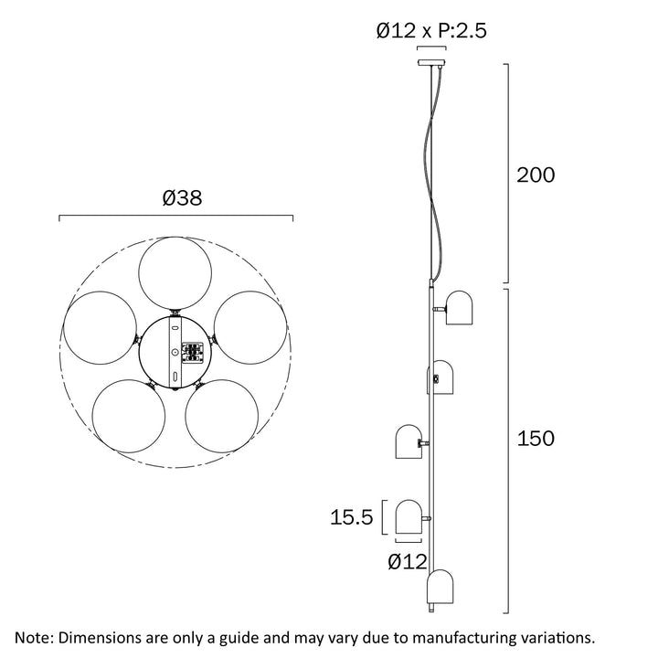 TURIN 5 LIGHT PENDANT Pendant