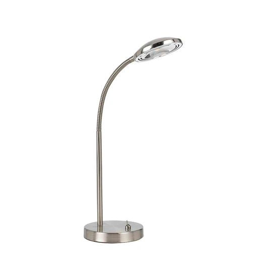 TELBIX TYLER LED DESK LAMP NICKEL TABLE LAMP
