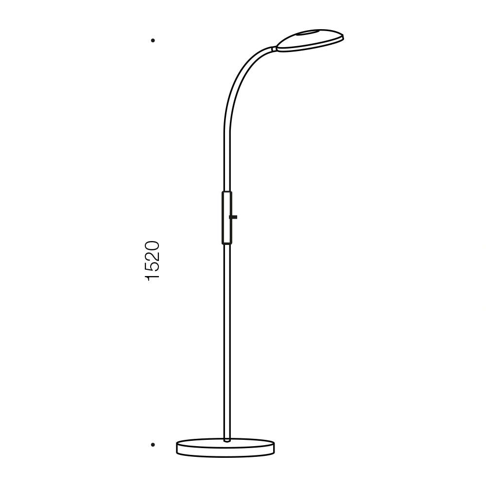 TELBIX TYLER LED FLOOR LAMP NICKEL Floor Lamp