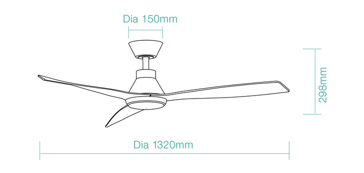Triumph DC 52″ Smart Ceiling Fan With WIFI Remote Control + LED light Ceiling Fan