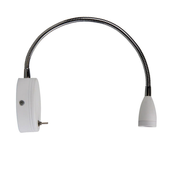 FLEXI 3W LED Switched Flexible Wall Light 30cm White WALL LIGHT
