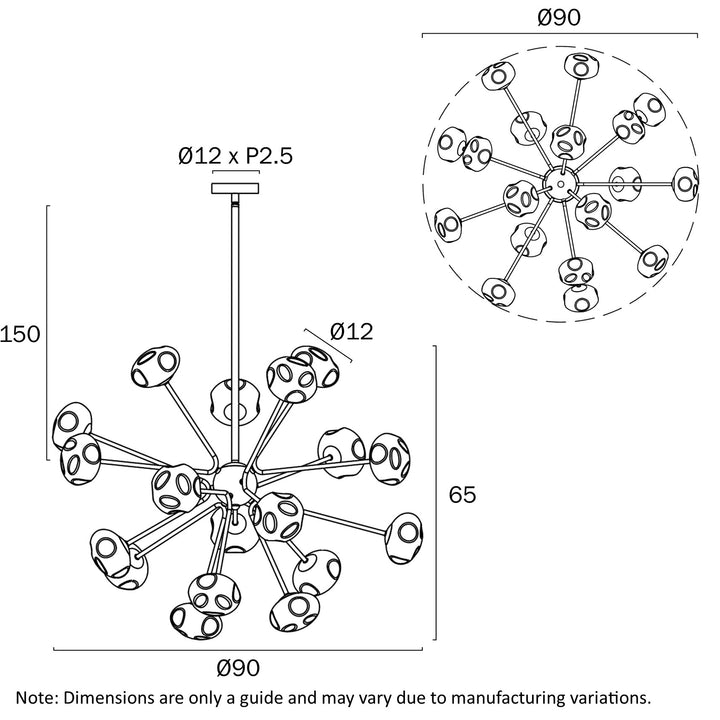 VARLIN 18 LIGHT PENDANT Pendant