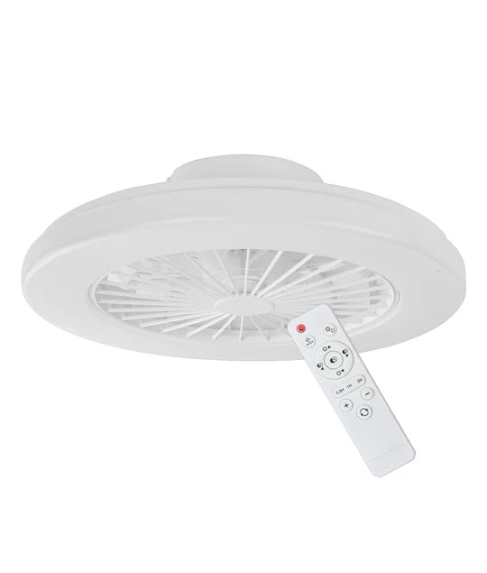 VIFTU: Interior Low Profile DC Surface Mounted Ceiling Fan with LED Tri-CCT Light Ceiling Fan