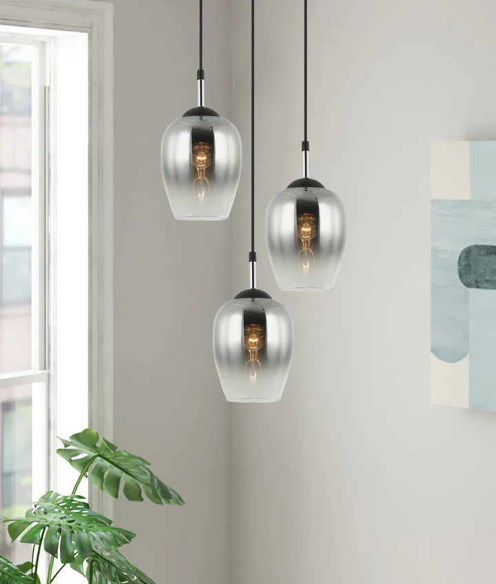 VINUM: Interior Wine Glass Shape Colour Fading Effect Glass Pendant Lights Pendant