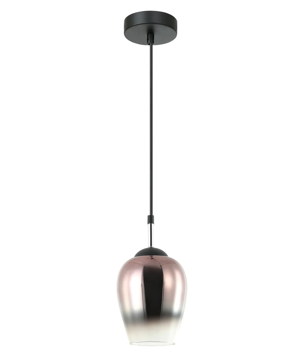 VINUM: Interior Wine Glass Shape Colour Fading Effect Glass Pendant Lights Copper Coloured With Fading Effect Pendant