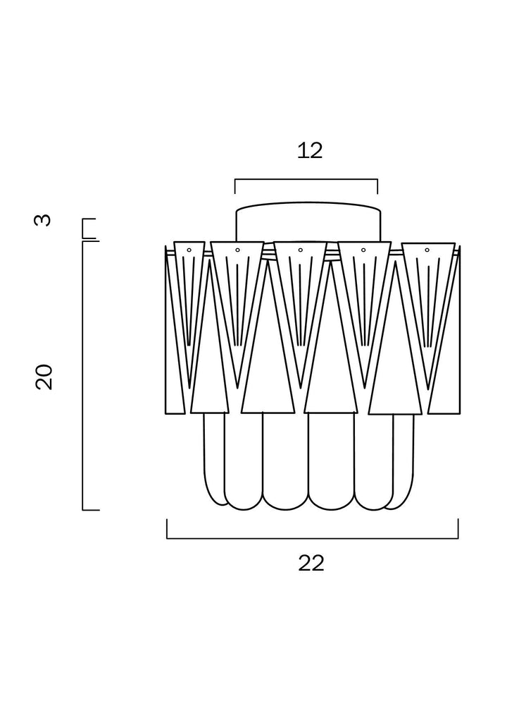 TELBIX VALERIE 22CM BATTEN FIX BATTEN FIX