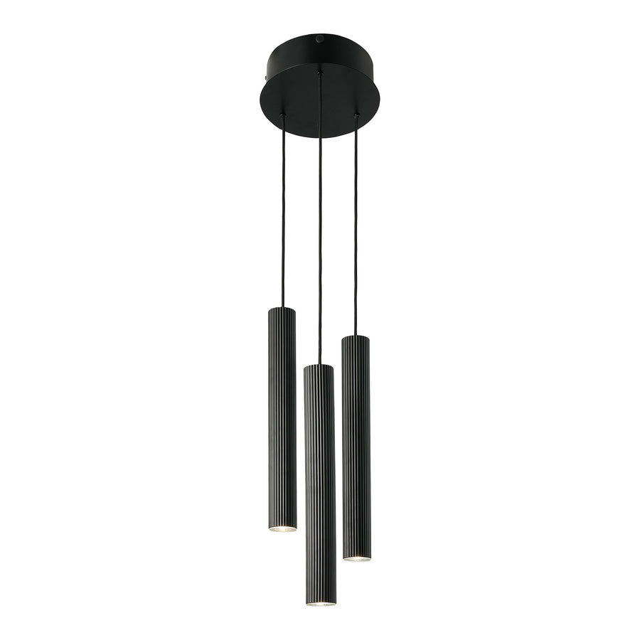 Vico 3-Rondel Pendant Black Pendant
