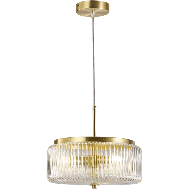Whistler Contemporary Ribbed Glass G9 Pendant Clear Pendant