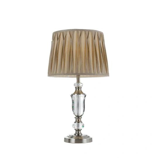 TELBIX WILTON TABLE LAMP NICKEL SILVER TABLE LAMP