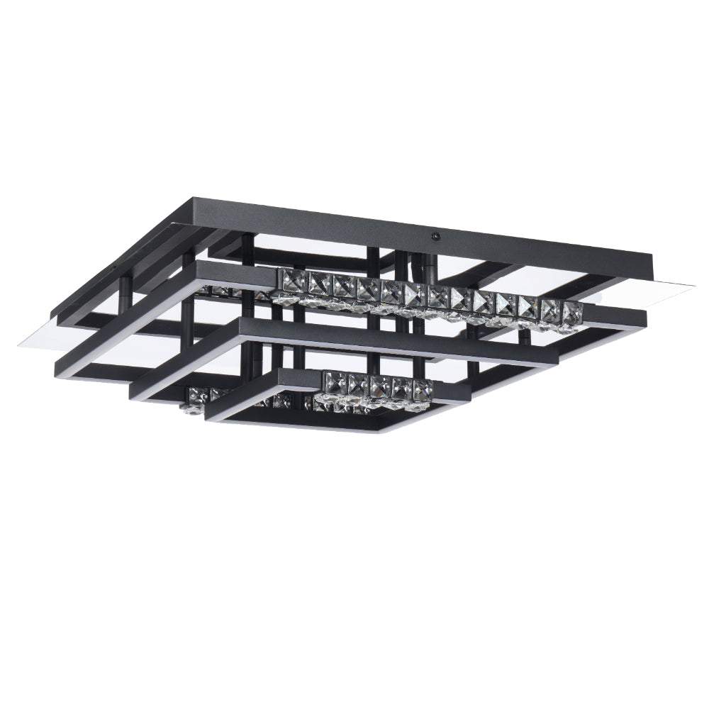 ZAFRA CTC CHROME/BLACK SAND/CRYSTAL Ceiling light