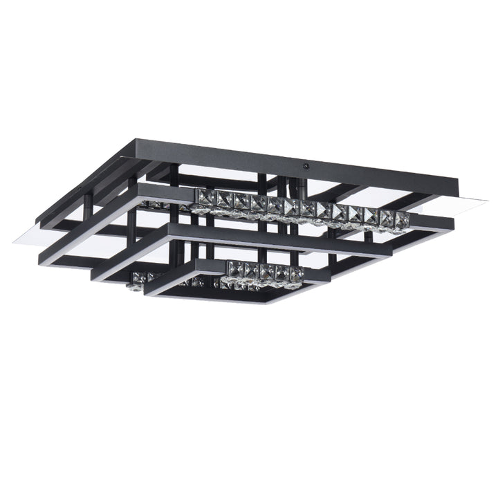 ZAFRA CTC CHROME/BLACK SAND/CRYSTAL Ceiling light