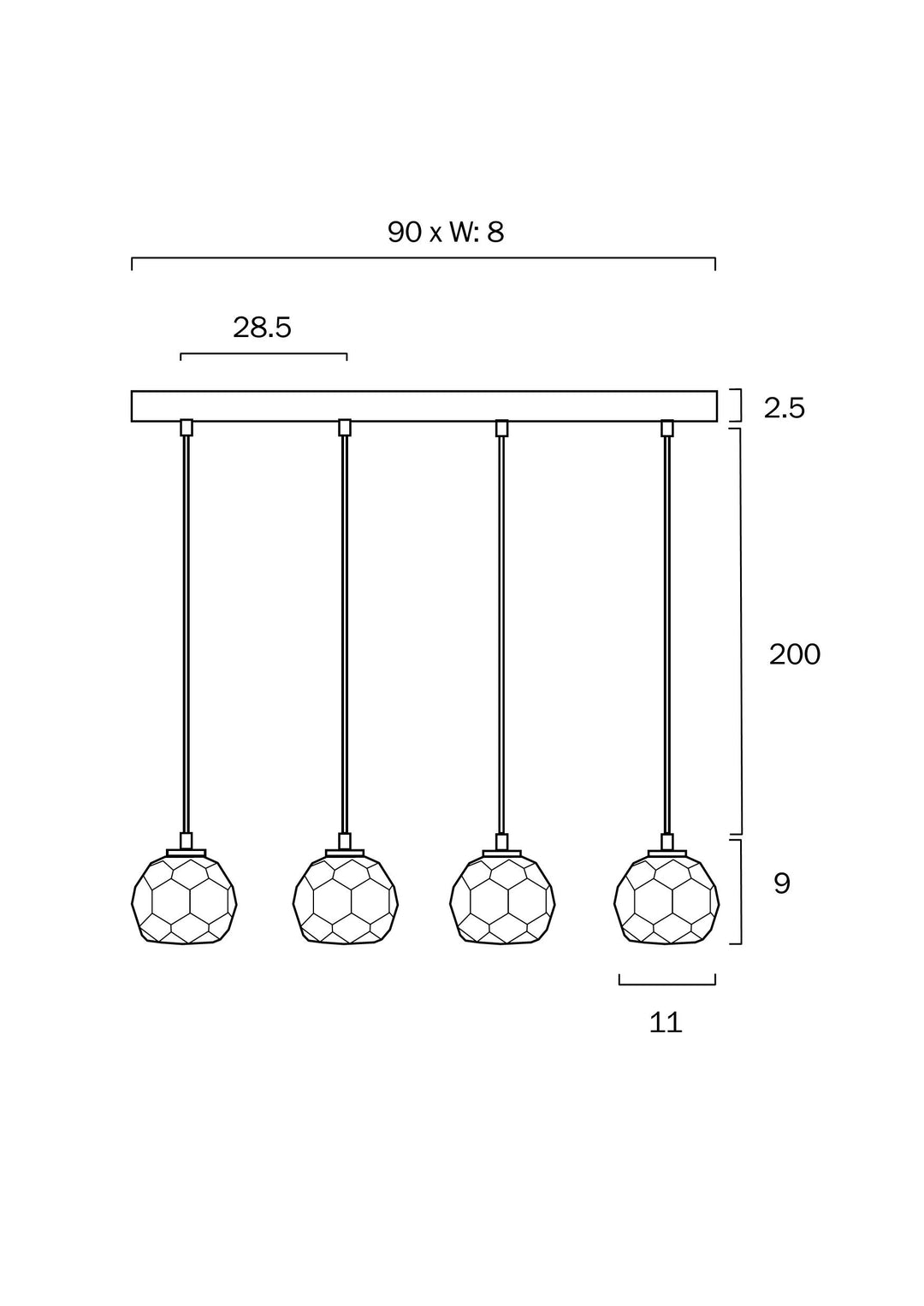 TELBIX ZAHA 4 PENDANT Pendant