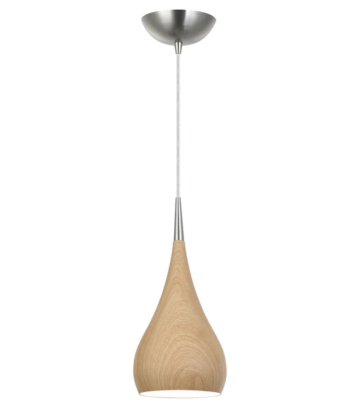 ZARA: Modern Bell Shape Pendant Lights Oak Wood Pendant