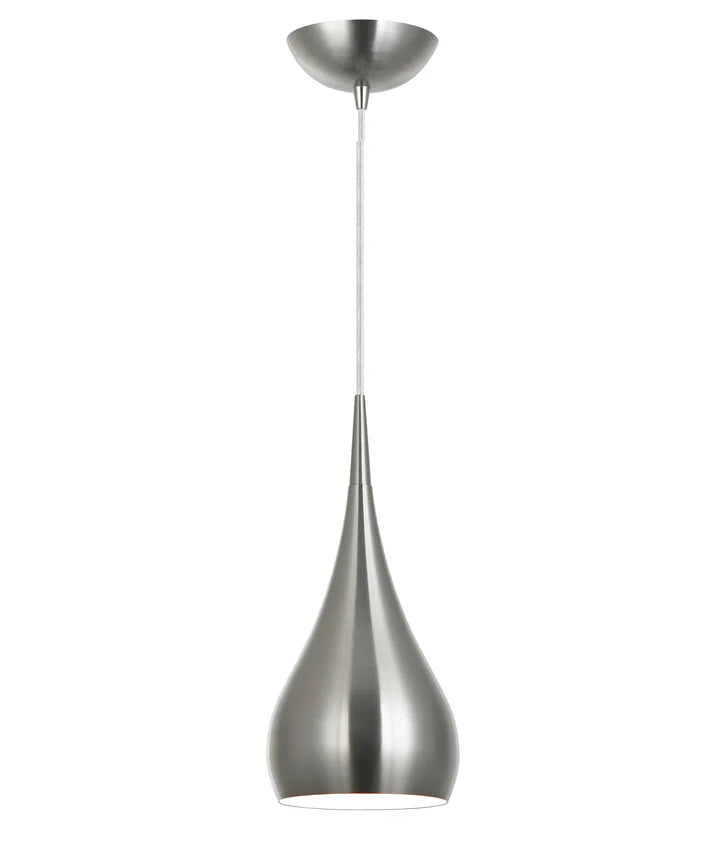 ZARA: Modern Bell Shape Pendant Lights Satin Nickel Pendant