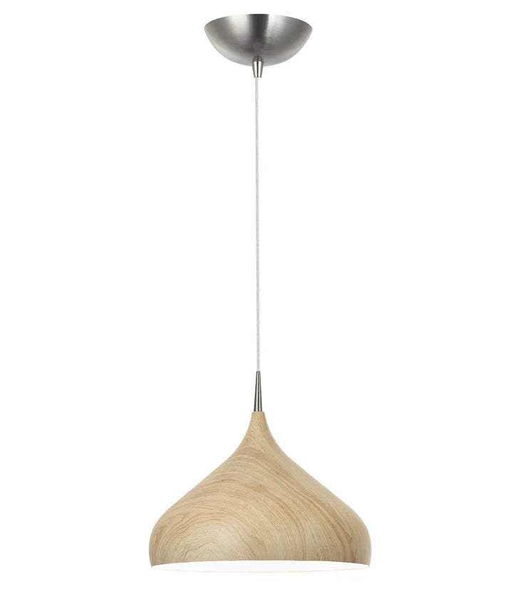 ZARA: Modern Dome Shape Pendant Lights Oak Wood Pendant
